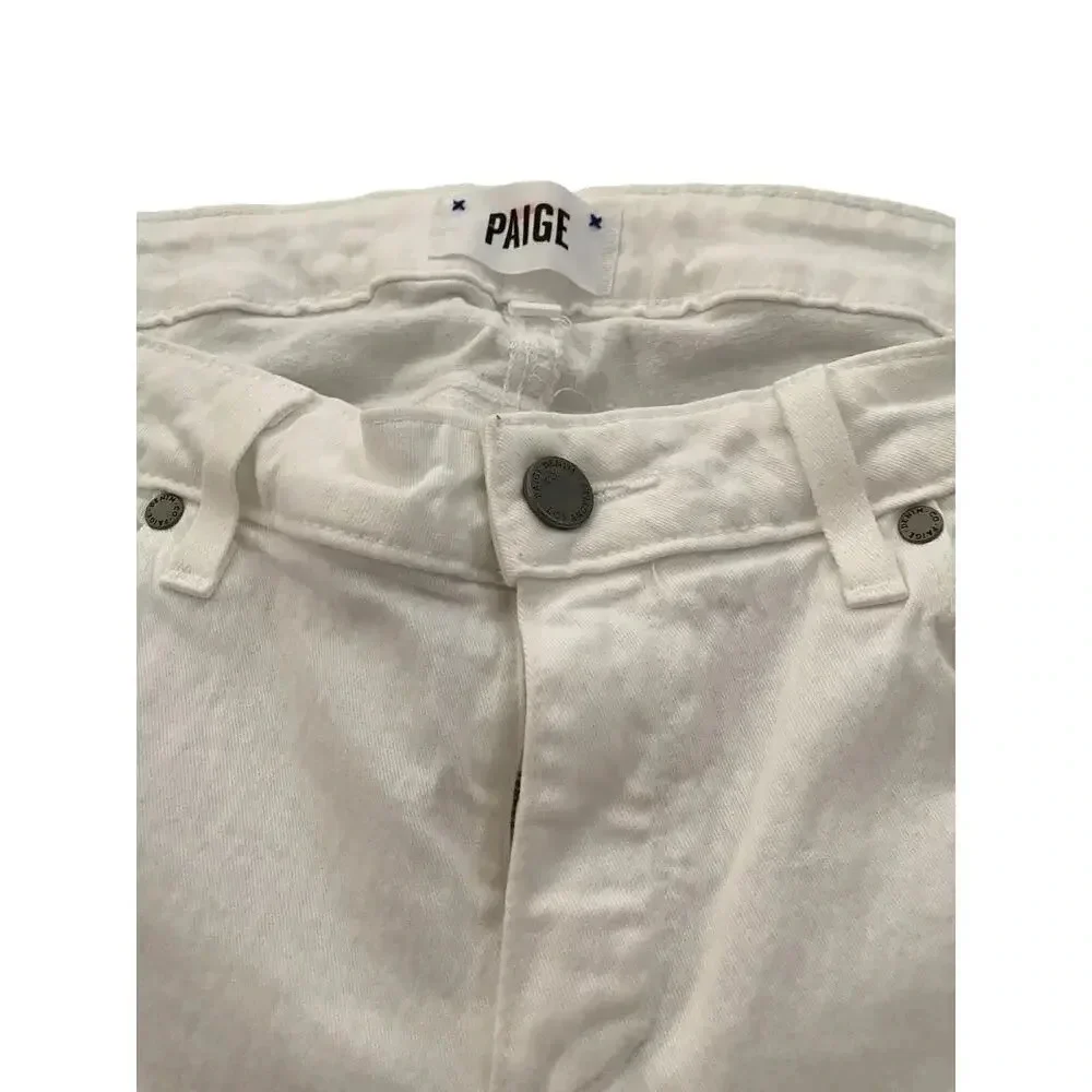 Paige White High-Waist Straight-Leg Stretch Jeans Size 31